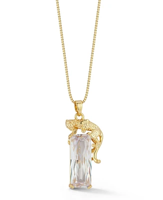 Rachel Zoe Gold Plated Panther Pendant Necklace