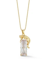 Rachel Zoe Gold Plated Panther Pendant Necklace