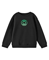 Green Lantern Boys Emblem Black Long Sleeve Shirt