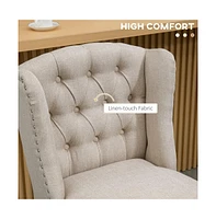 Set of 2 Counter Height Bar Stools with Solid Wood Legs and Upholstered Cushioned Seat-The Pop Home