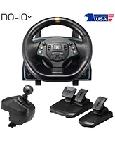 G32 Gaming Sim Steering Wheel Pedals Shifter For Pc PS4 PS3 Xbox 360 Switch