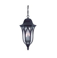 Hanging Light with Geometric Glass Shade – Contemporary Ceiling Lamp