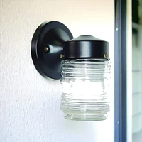 Standard Jelly Jar Outdoor Wall Light for Porch and Entryway