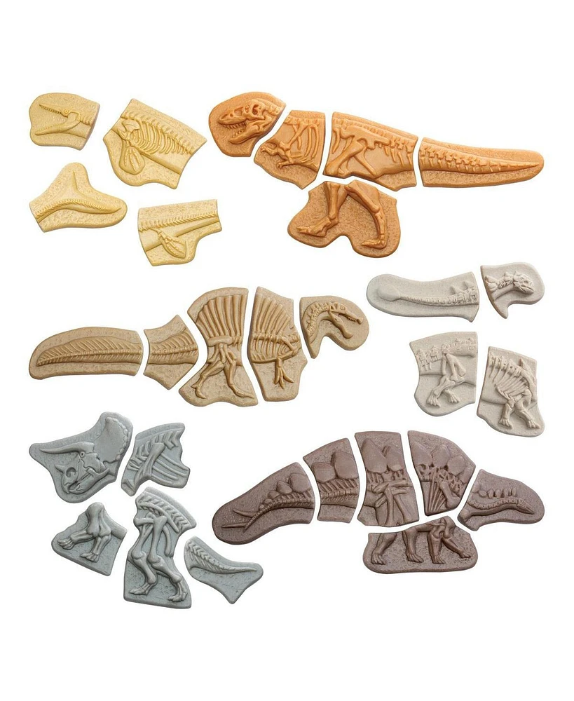 Yellow Door Dig & Discover Dinosaur Tactile Skeletons - Set of 6