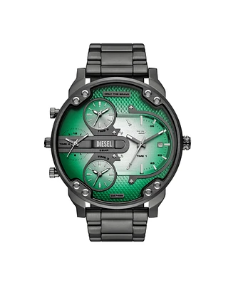 Diesel Men's Mr. Daddy Slim Quartz Three-Hand Date Gunmetal Stainless Steel Watch, 54mm