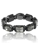 Jessica Simpson Black Crystal Stretch Bracelet – Elegant Fashion Jewelry