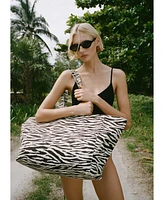 Mango Women's Cotton Zebra Shopper Bag