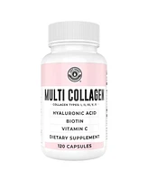 Left Coast Performance Multi Collagen Capsules, Collagen for Skin, Hair, Nails and Joint Health Supplement, 120ct