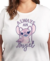 Hybrid Apparel Plus Lilo Stitch Always an Angel Graphic T-Shirt