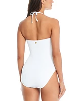 Bleu by Rod Beattie Women's Pucker Up Bandeau One-Piece Swimsuit