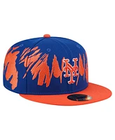 New Era Men's Royal/Orange York Mets Retro Pattern 59FIFTY Fitted Hat