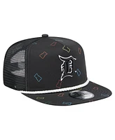New Era Men's Black Detroit Tigers Gummy Golfer Trucker Adjustable Hat