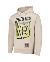 Mitchell & Ness Men's Cream Pittsburgh Pirates Sidewalk Sketch Pullover Hoodie