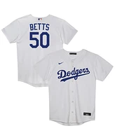 Outerstuff Boys Juvenile Mookie Betts White Los Angeles Dodgers Replica 2.0 Player Jersey