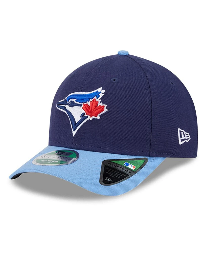 New Era Men's Navy/Powder Blue Toronto Blue Jays Player Replica 9FORTY Adjustable Hat