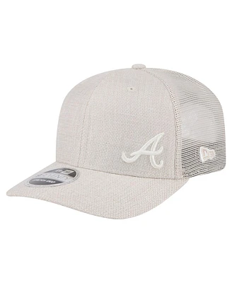 New Era Men's Light Beige Atlanta Braves Flawless 9SEVENTY Stretch-Snap Hat