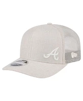 New Era Men's Light Beige Atlanta Braves Flawless 9SEVENTY Stretch-Snap Hat