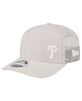 New Era Men's Light Beige Philadelphia Phillies Flawless 9SEVENTY Stretch-Snap Hat