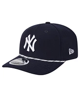 New Era Men's Navy New York Yankees Multi-Rope 9SEVENTY Stretch-Snap Hat