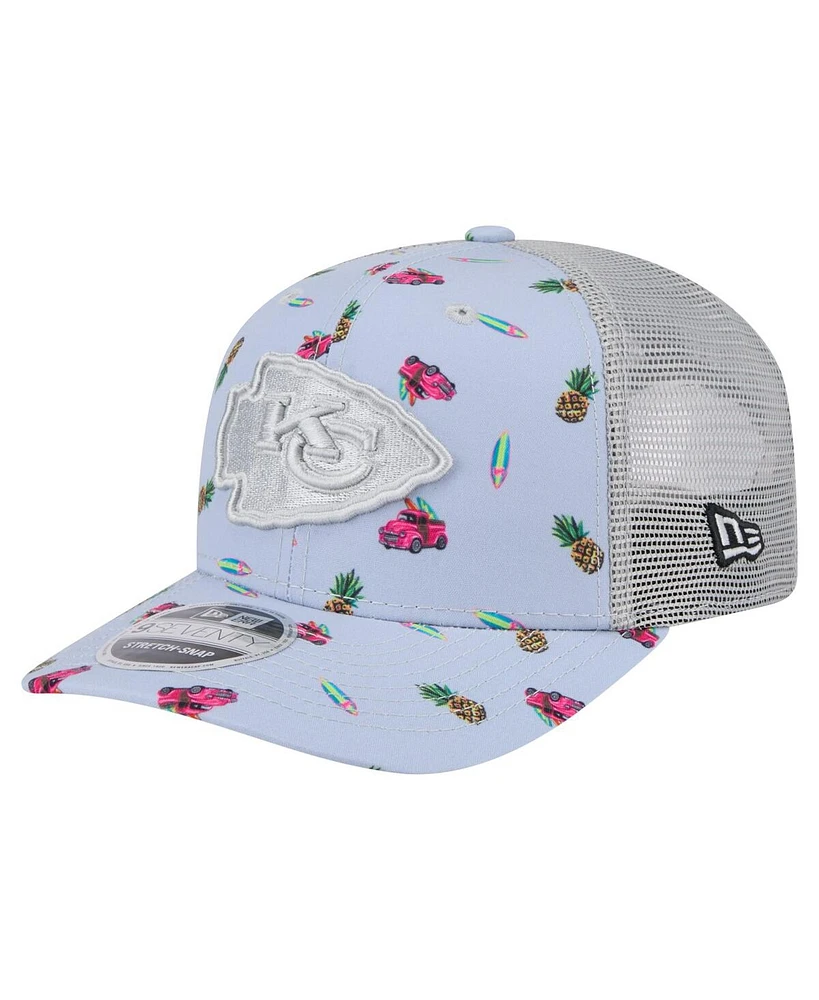 New Era Men's Light Blue Kansas City Chiefs Adventure Surfboard 9SEVENTY Adjustable Hat