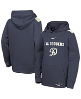Nike Big Boys and Girls Navy Los Angeles Dodgers City Connect Authentic Collection Performance Pullover Hoodie