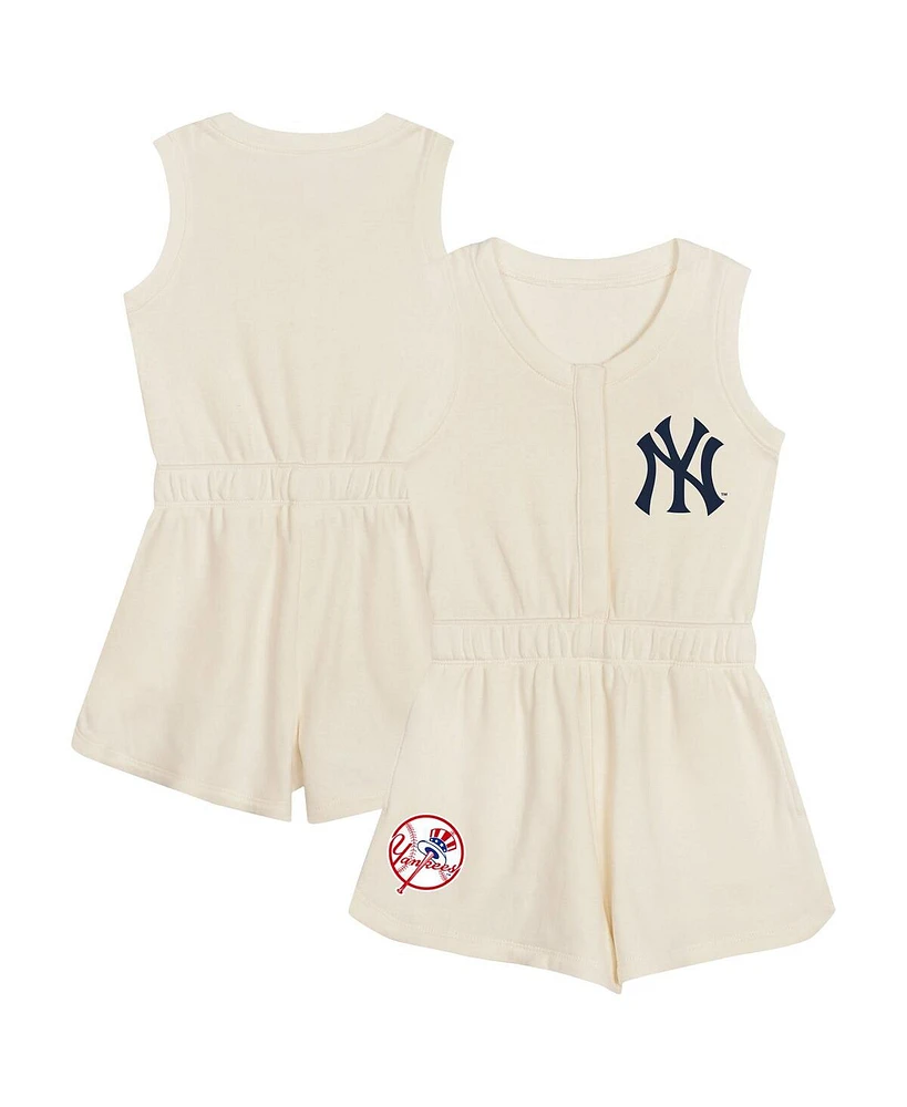Outerstuff Toddler Cream New York Yankees Power Tank Romper
