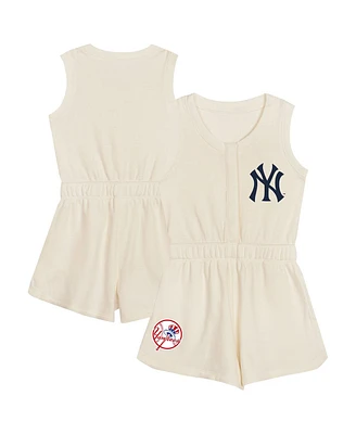 Outerstuff Toddler Cream New York Yankees Power Tank Romper
