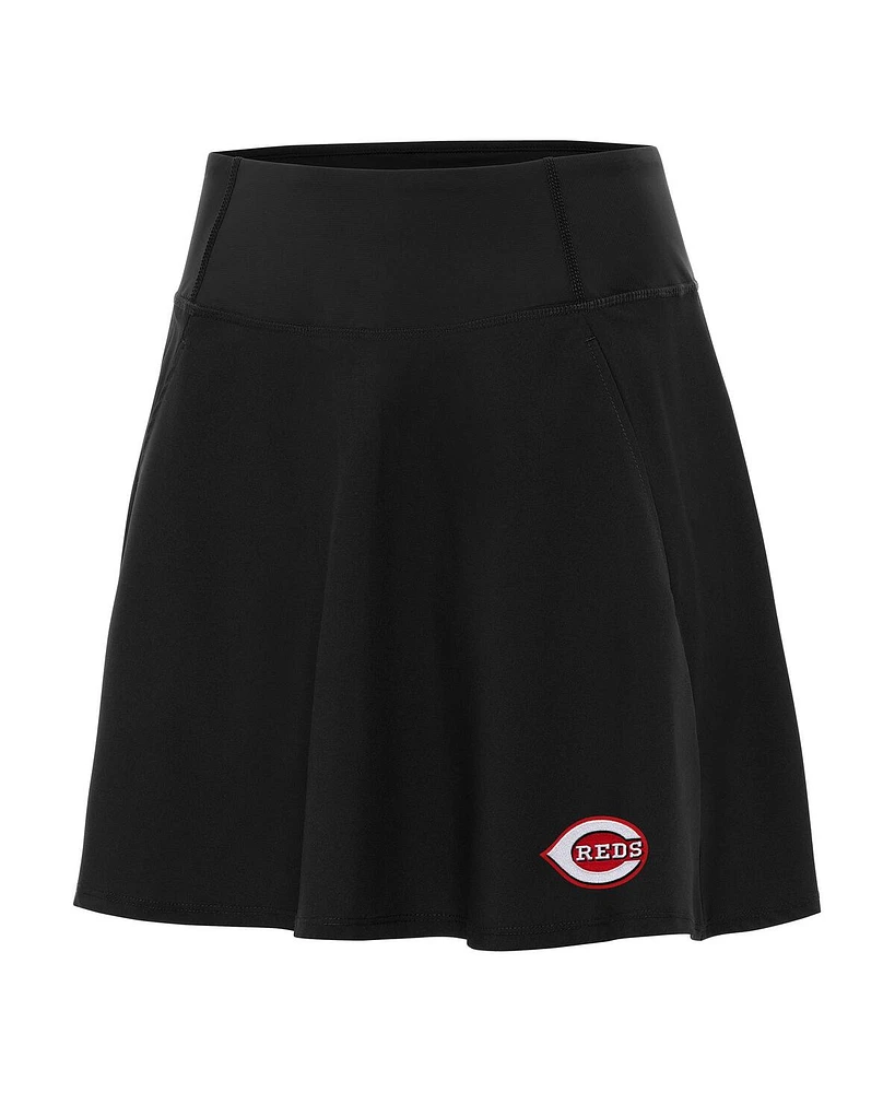 Antigua Women's Black Cincinnati Reds Chip Skort