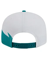 New Era Men's Aqua Miami Dolphins Throwback Jagged 9FiFTY Snapback Hat