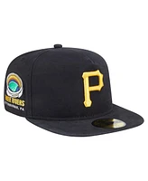 New Era Men's Black Pittsburgh Pirates Championship Side Flag A-Frame 59FIFTY Fitted Hat