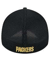 New Era Men's Black Green Bay Packers Active Camo 39THIRTY Flex Hat
