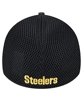 New Era Men's Black Pittsburgh Steelers Active Camo 39THIRTY Flex Hat