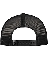 New Era Men's Black Pittsburgh Pirates Retro Bold A-Frame Trucker 9FORTY Adjustable Hat