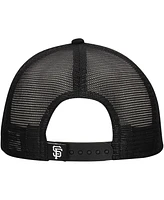New Era Men's Black San Francisco Giants Retro Bold A-Frame Trucker 9FORTY Adjustable Hat