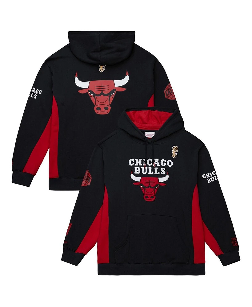 Mitchell & Ness Men's Black Chicago Bulls Hardwood Classics Team Origins Fleece Pullover Hoodie