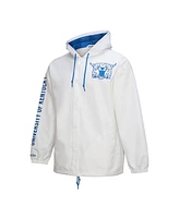 Mitchell & Ness Men's White Kentucky Wildcats Coaches Full-Snap Hoodie Jacket
