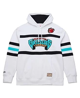 Mitchell & Ness Men's White Vancouver Grizzlies Hardwood Classics Nights Head Coach Pullover Hoodie