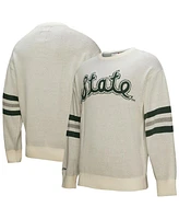 Mitchell & Ness Men's Cream Michigan State Spartans Retro Pullover Sweater