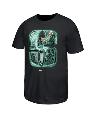 Nike Big Boys and Girls Sabrina Ionescu Black New York Liberty Player Core T-Shirt