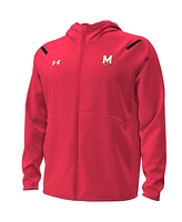 Under Armour Men's Red Maryland Terrapins Unstoppable Performance Fleece Hoodie Half-Zip Jacket
