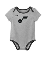 Nike Baby Boys and Girls Utah Jazz Bodysuit Pack of 3
