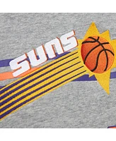 Mitchell & Ness Men's Heather Gray Phoenix Suns Hardwood Classics All Over 4.0 Pullover Sweatshirt