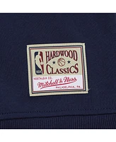 Mitchell & Ness Men's Navy Philadelphia 76ers Hardwood Classics Collegiate Fleece Pullover Sweatshirt