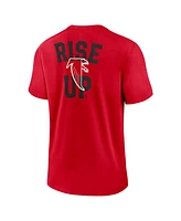 Nike Men's Red Atlanta Falcons Rewind Slogan T-Shirt