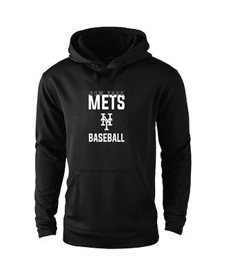 Dunbrooke Men's Black New York Mets Champion Pullover Hoodie