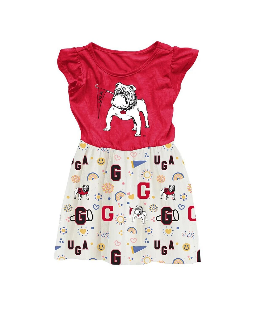 Wes & Willy Toddler Red Georgia Bulldogs Vault Princess Dress
