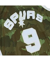 Mitchell & Ness Men's Tony Parker Camo San Antonio Spurs Hardwood Classics 2000/01 Ghost Green Swingman Jersey