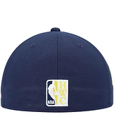 Mitchell & Ness Men's Navy New Jersey Nets 35 Years Burnt Sunrise Fitted Hat