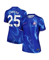 Nike Women's Moises Caicedo Blue Chelsea 2024/25 Home Replica Player Jersey