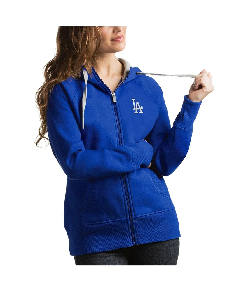 Antigua Women's Royal Los Angeles Dodgers Victory Full-Zip Hoodie